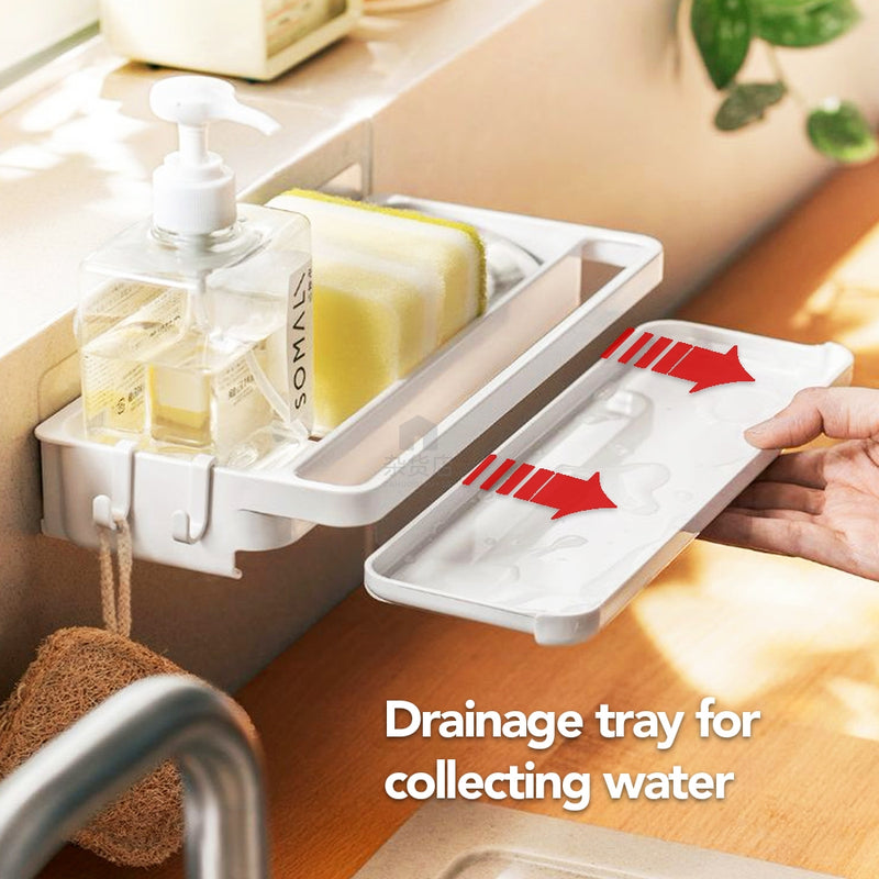 Sink Top Sponge Holder with Drainage Tray