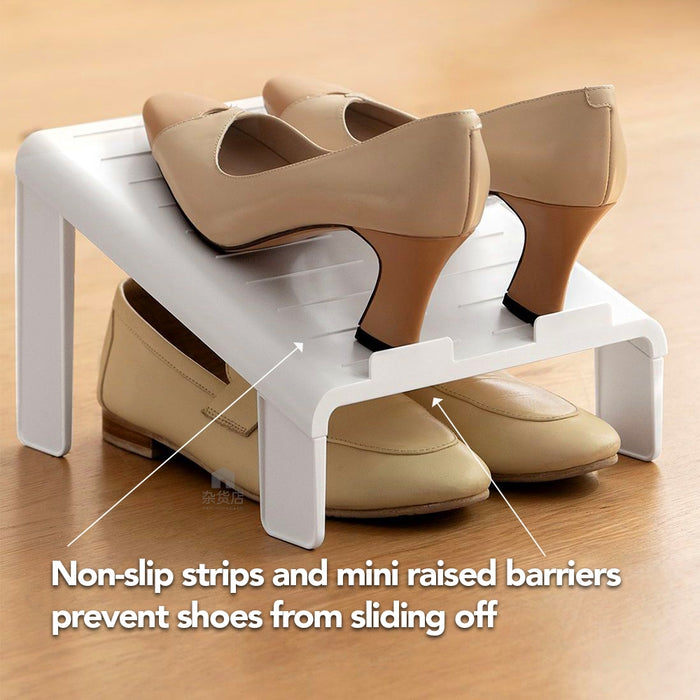 (Set of 2) Shoe Rack Space-Saver Stacker