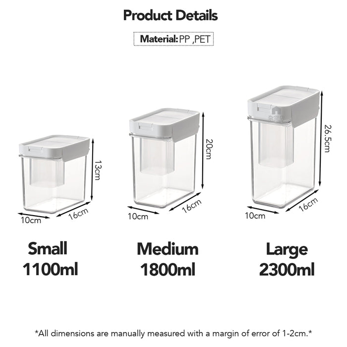 SealFresh Pantry Food Storage Organiser for Grains Cereal Pasta