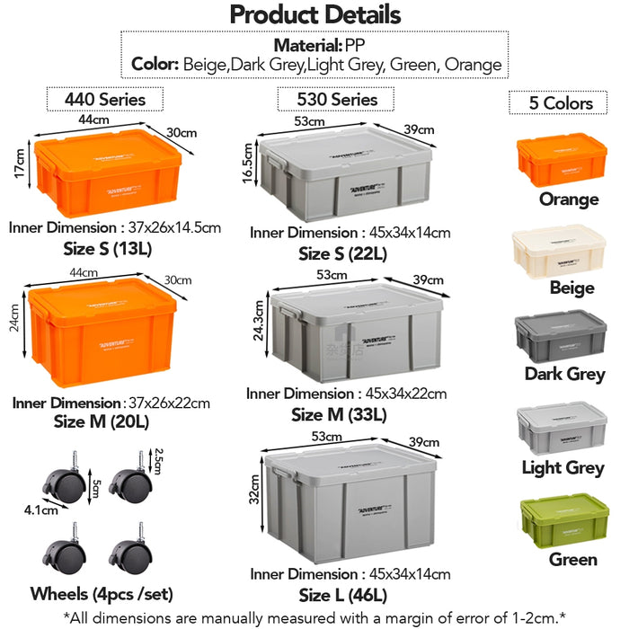 Shimoyama x Adventure Series Industrial Outdoor Style Storage Box with Lid