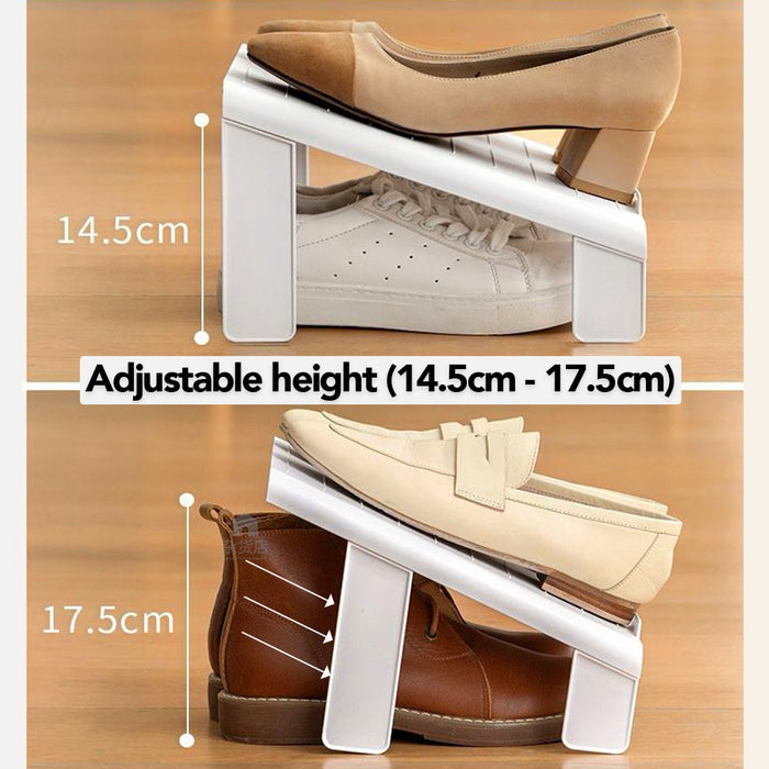 (Set of 2) Shoe Rack Space-Saver Stacker