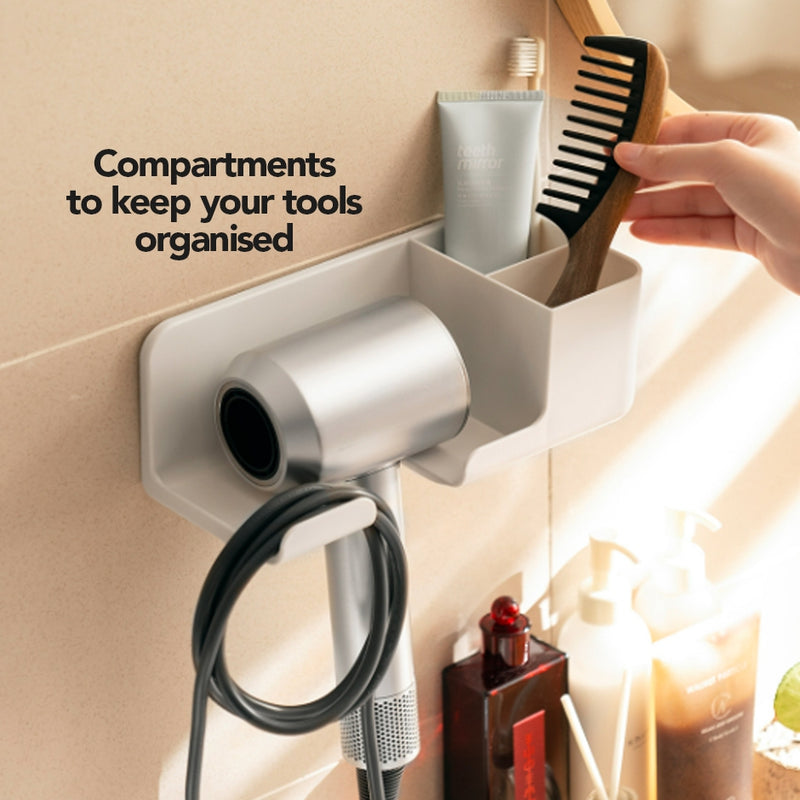 No-drill Hairdryer Holder