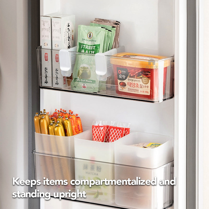 (Set of 4) Refrigerator Door Rack Divider Organiser