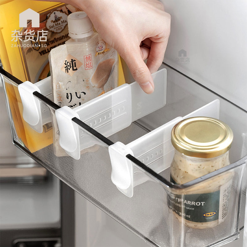 (Set of 4) Refrigerator Door Rack Divider Organiser
