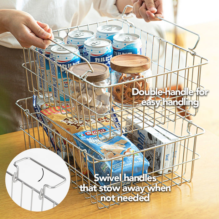 Shimoyama 304 Stainless Steel Stackable Storage Basket