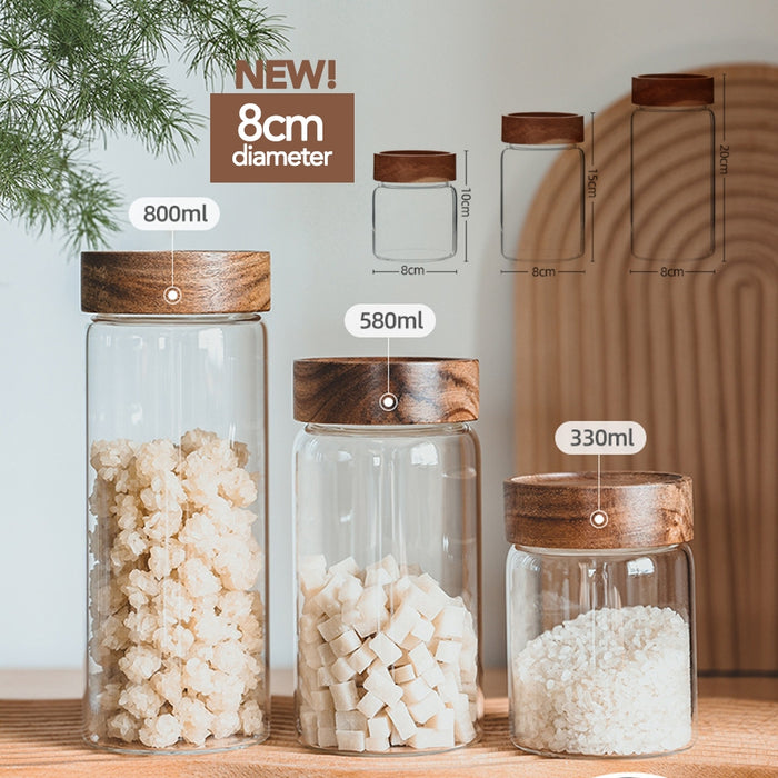 Screw Lid Airtight High Borosilicate Glass Jar