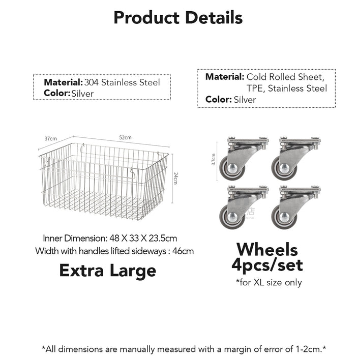 Shimoyama 304 Stainless Steel Stackable Storage Basket