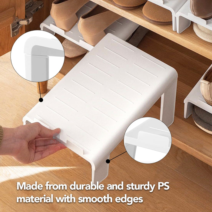 (Set of 2) Shoe Rack Space-Saver Stacker