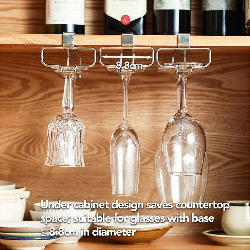 Shimoyama Under Cabinet Wine Glass Holder Organiser