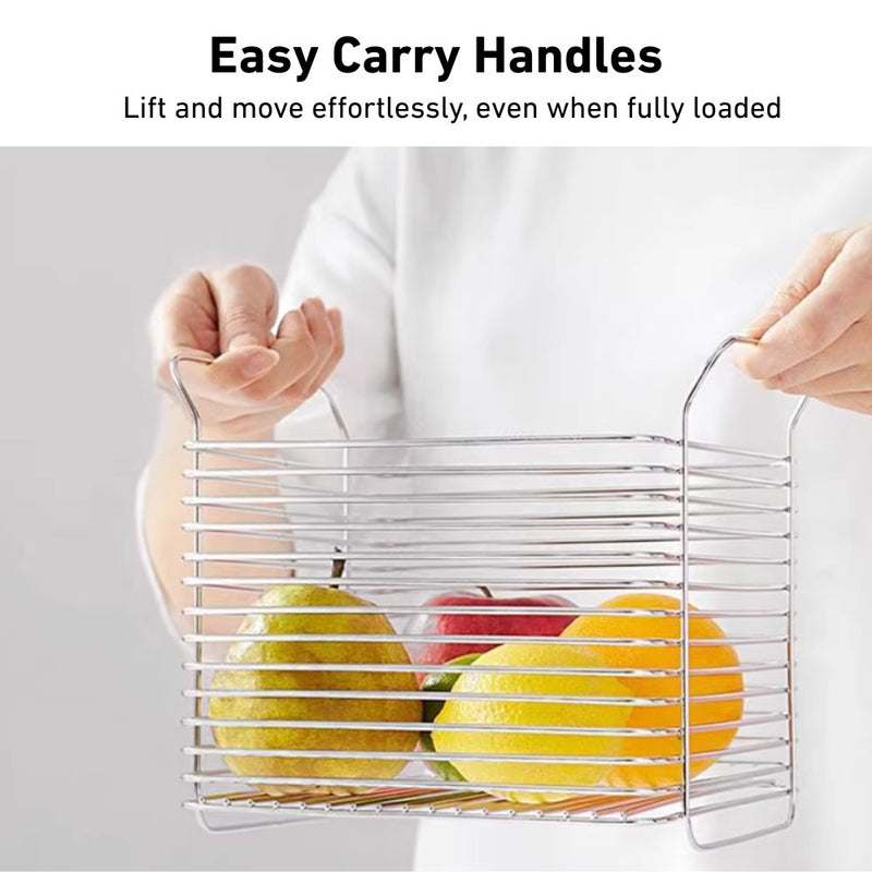 304 Stainless Steel Square Stackable Storage Basket
