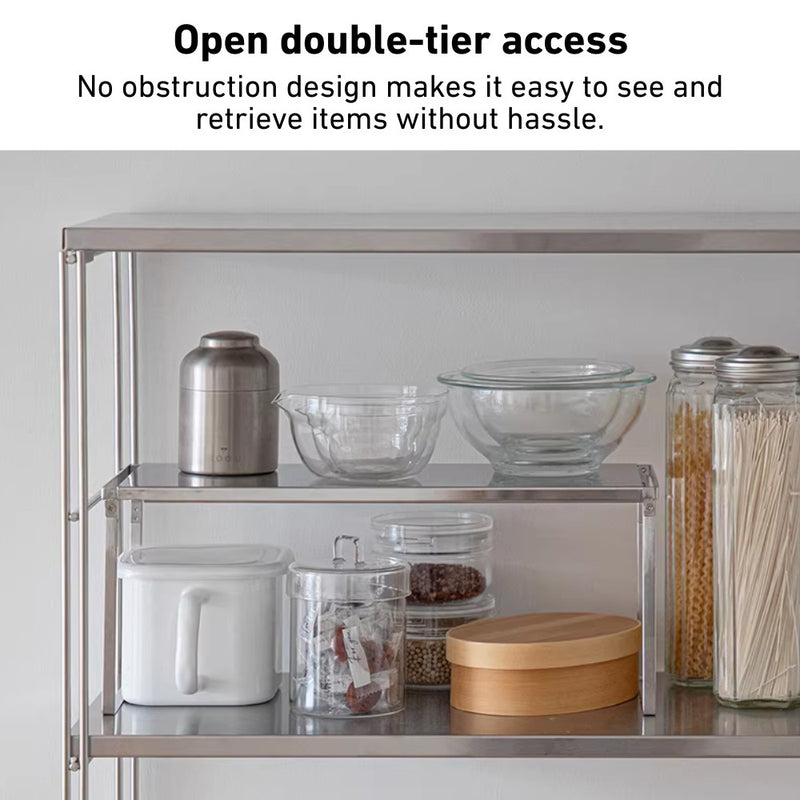 Adjustable Space Saver Kitchen Storage Stackable Rack