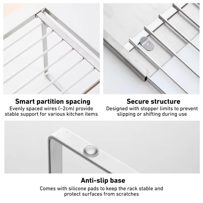 Adjustable Space Saver Kitchen Storage Stackable Rack