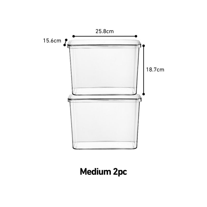 Gentle Spaces ClearStack High Clarity Multipurpose Storage Bins with Lid
