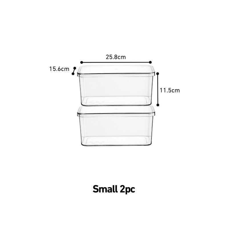 Gentle Spaces ClearStack High Clarity Multipurpose Storage Bins with Lid
