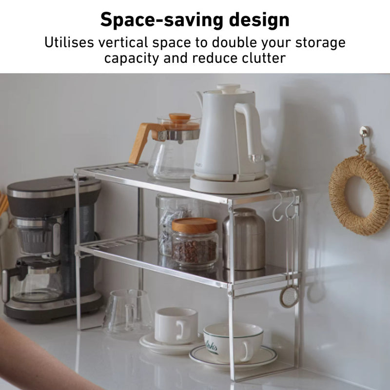 Adjustable Space Saver Kitchen Storage Stackable Rack