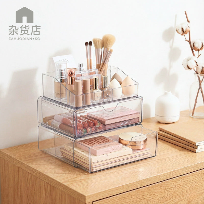 Clear See-Through Modular Vanity Organiser