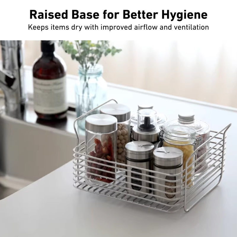304 Stainless Steel Square Stackable Storage Basket