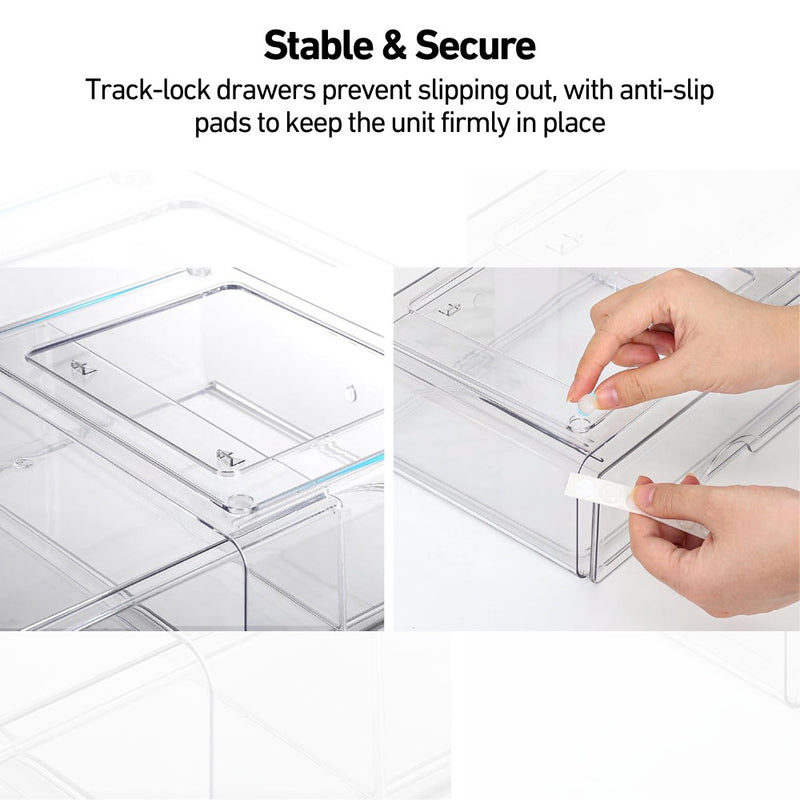 Clear See-Through Modular Vanity Organiser