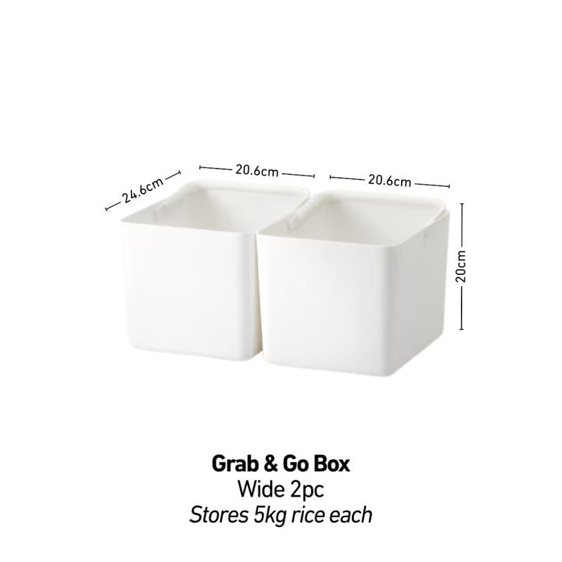 Like-it Smart Pantry Stock Case System - Daily Use Dual Bins with See-through Flip Lid