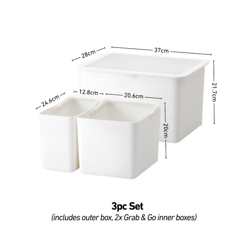 Like-it Smart Pantry Stock Case System - Daily Use Dual Bins with See-through Flip Lid