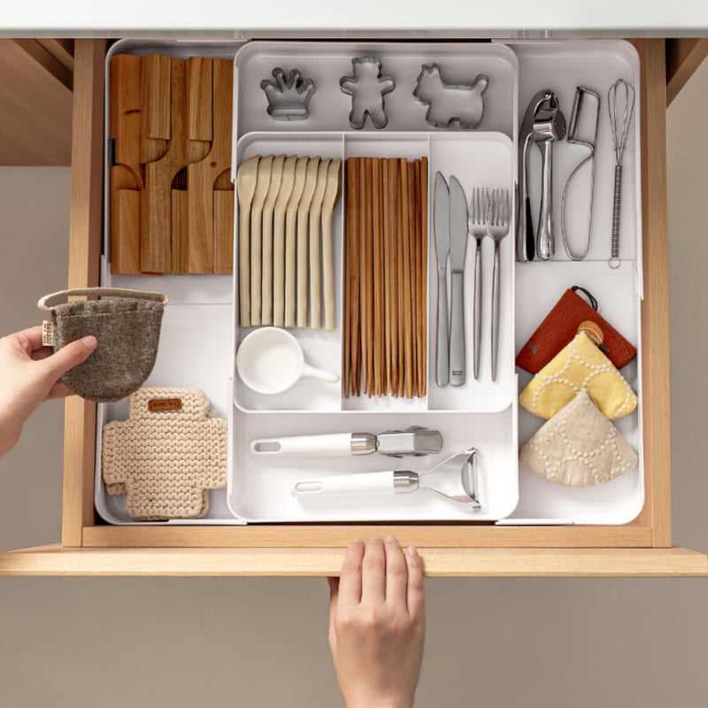 Multi Way Cutleries Stationeries Cometics Organiser for Shallow Drawers