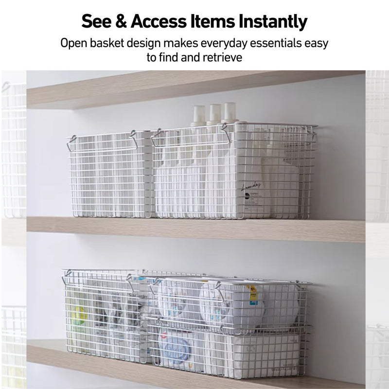 Stackable Stainless Steel Wire Storage Basket