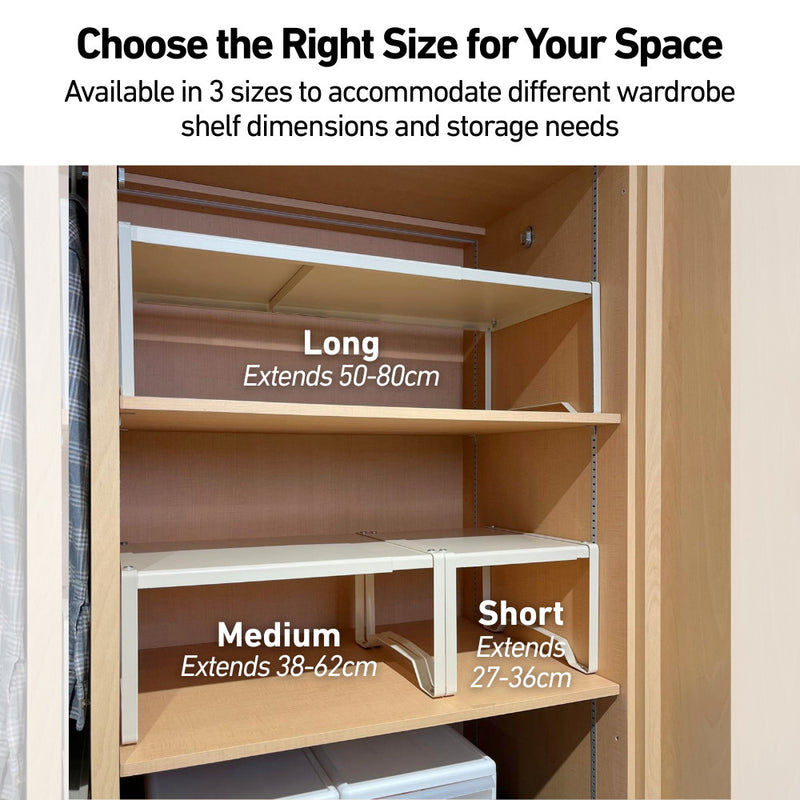 Extendable Wardrobe Shelf Riser Wide
