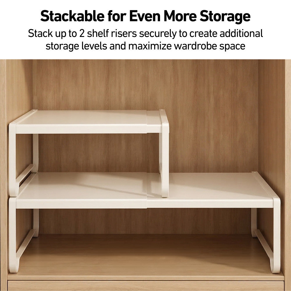 Extendable Wardrobe Shelf Riser Wide