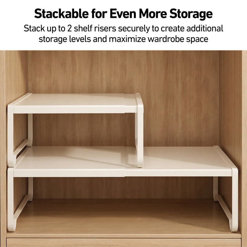 Extendable Wardrobe Shelf Riser Wide