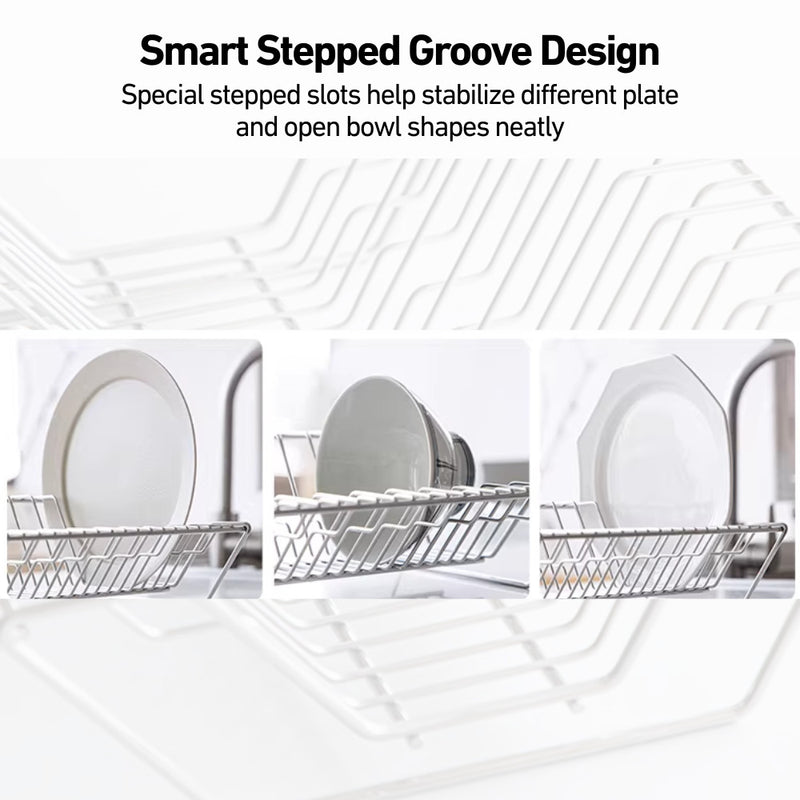 304 Stainless Steel Dish & Bowl Drainer Rack and Holder (for diameter 5–28cm)