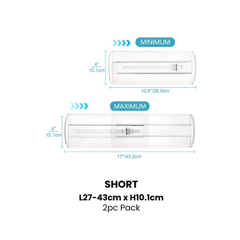 Clear Extendable Drawer Dividers for Easy Compartmentalisation