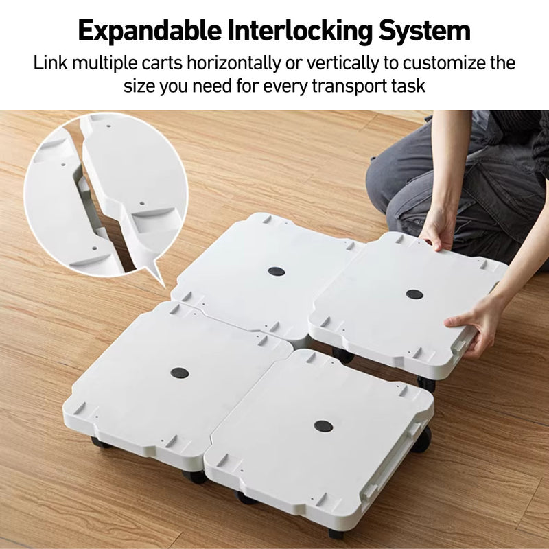 Heavy Duty Expandable Dolly Trolley with 360 Swivel Wheels