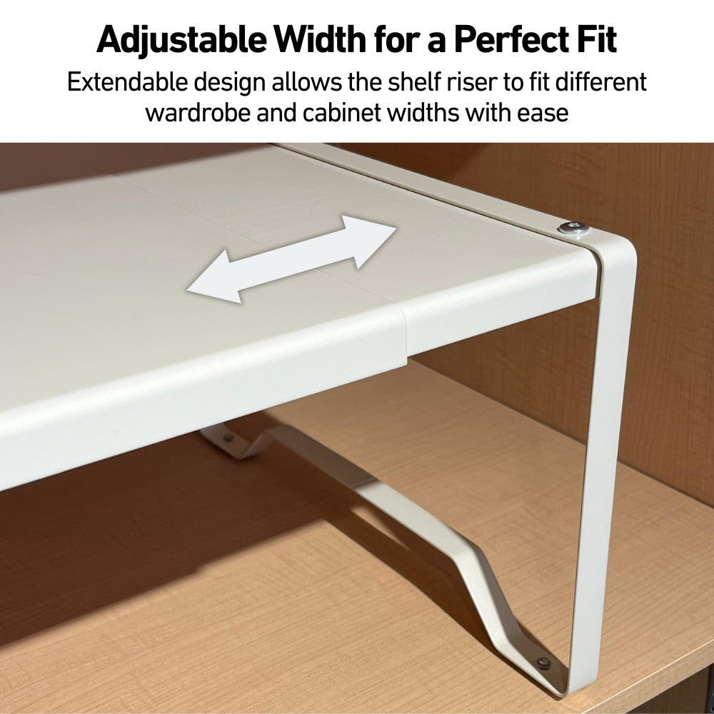 Extendable Wardrobe Shelf Riser Wide
