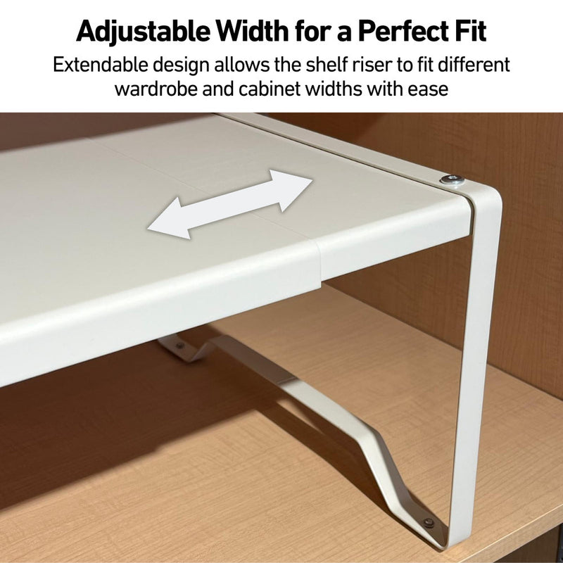 Extendable Wardrobe Shelf Riser Wide