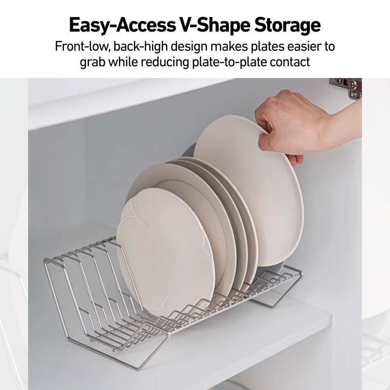 304 Stainless Steel Dish & Bowl Drainer Rack and Holder (for diameter 5–28cm)