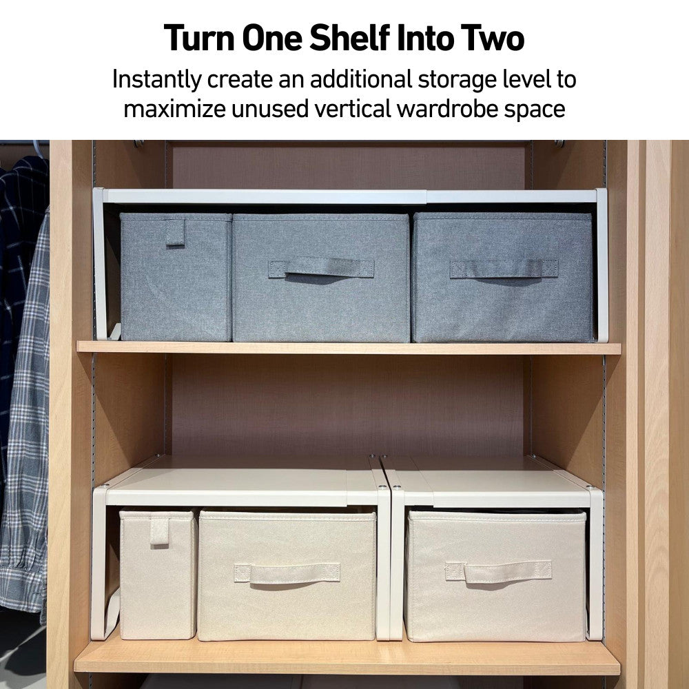 Extendable Wardrobe Shelf Riser Wide