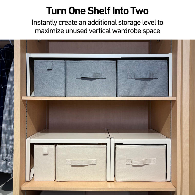Extendable Wardrobe Shelf Riser Wide