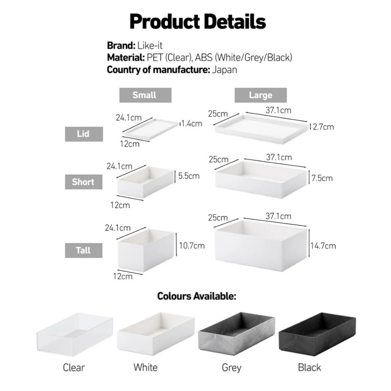 (Made in Japan) Award Winning Like-it Tidy-Up Box (with Lid)