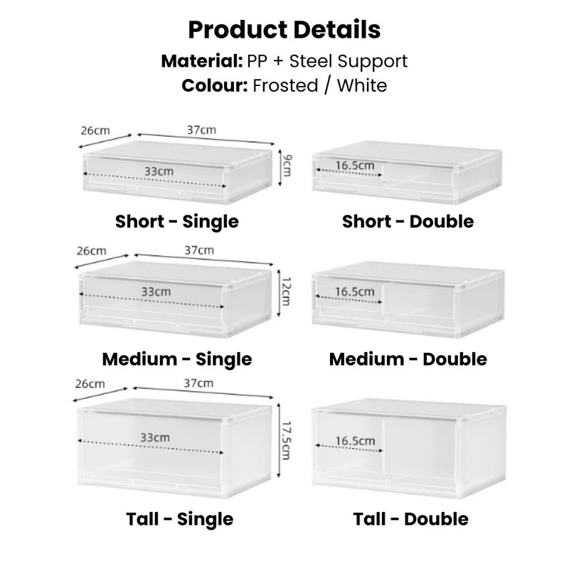 Matte Minimalist Drawers for Organising Documents Snacks Medicine Skincare Cosmetics & More