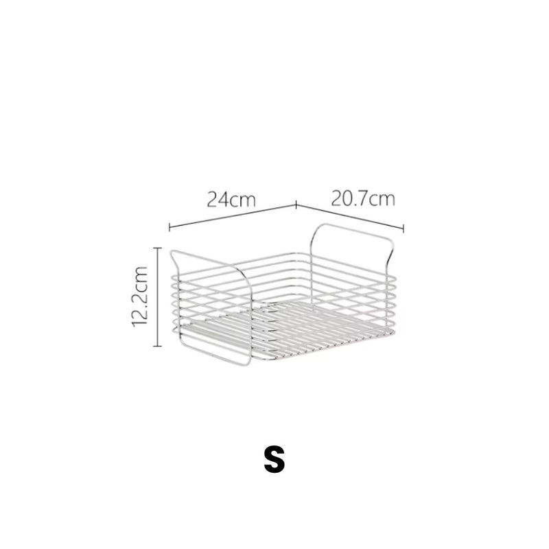 304 Stainless Steel Square Stackable Storage Basket