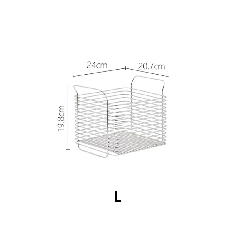 304 Stainless Steel Square Stackable Storage Basket