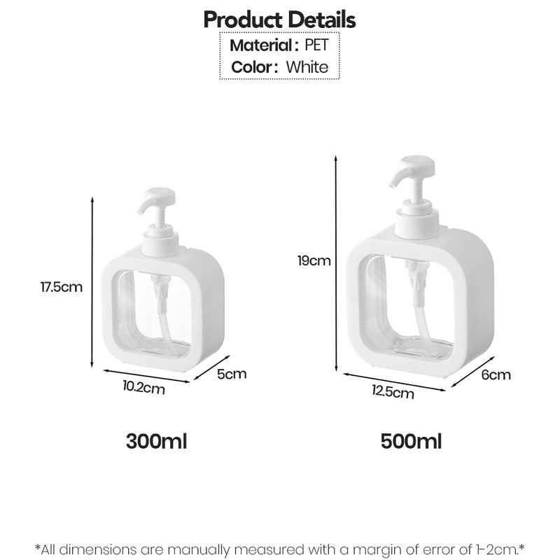 Sleek Minimalist Pump Bottle for Body Wash Shampoo Conditioner and more